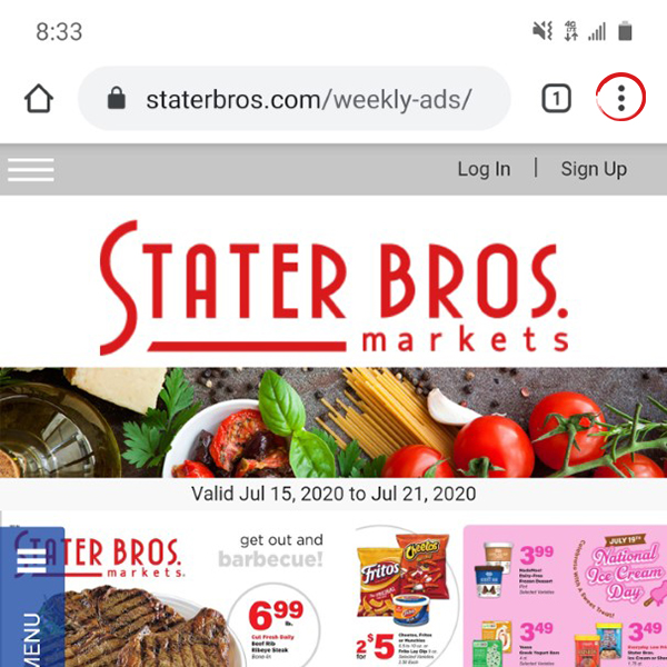 Save a Shortcut to the Weekly Ad Stater Bros. Markets